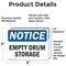 Signmission Empty Drum Storage Area, 5 in W x Rectangle, Vinyl Decal OS-2PACK-NS-D-35-L-15619 - alternate 5